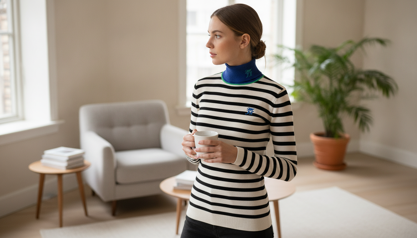 Minimalist Striped Turtleneck Sweater: Fit, Style, Care